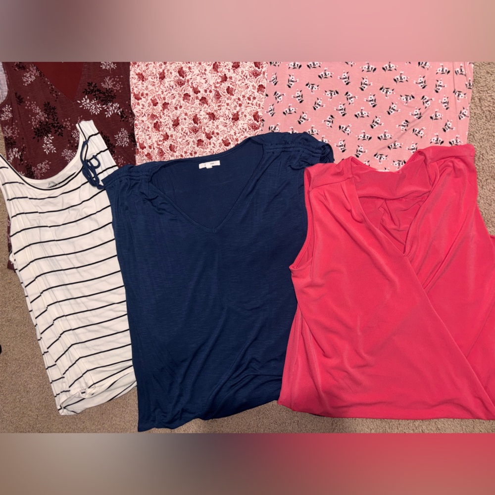 Maurices Women's Tank Tops - Red, White, Pink, Blue Collection - Picture 3 of 4